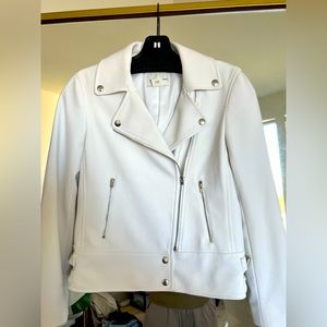Club Monaco White Motor Style Jacket